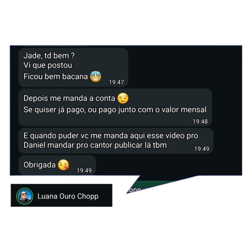 Feedback Ouro Chopp
